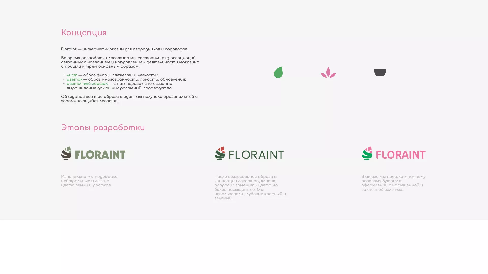 Создание логотипа и интернет-магазина «FLORAINT» в Карабаново