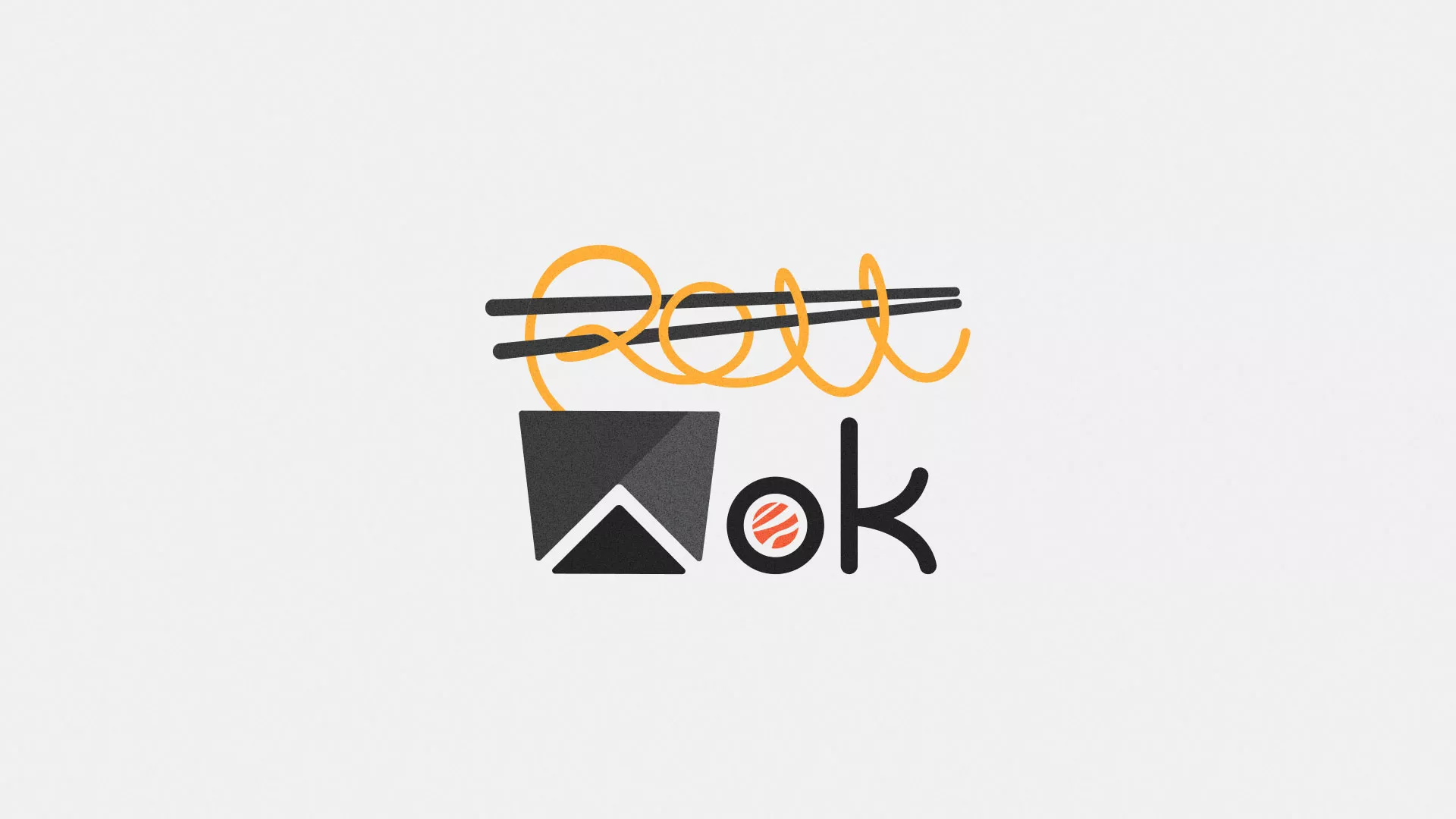 Разработка логотипа в Карабаново для суши-бара «Roll Wok Club»